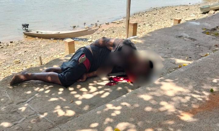 Homem é morto com facada no pescoço na orla de Laranjal do Jari