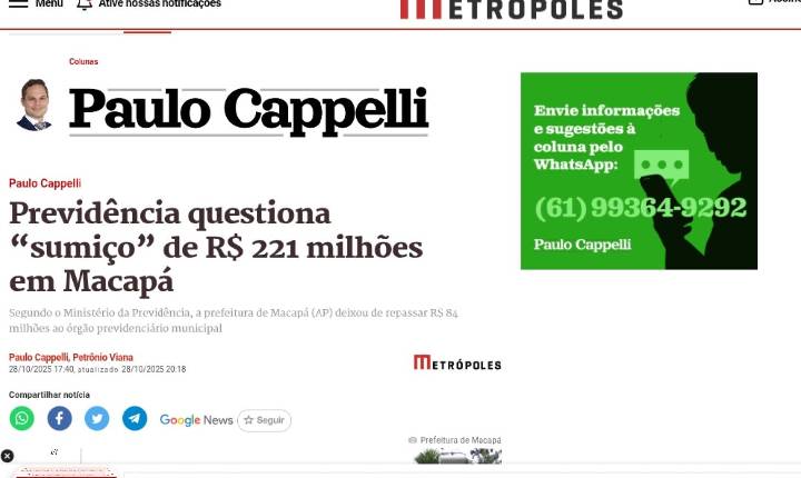 Instituto Paraná divulga pesquisa após escândalo da MacapáPrev
