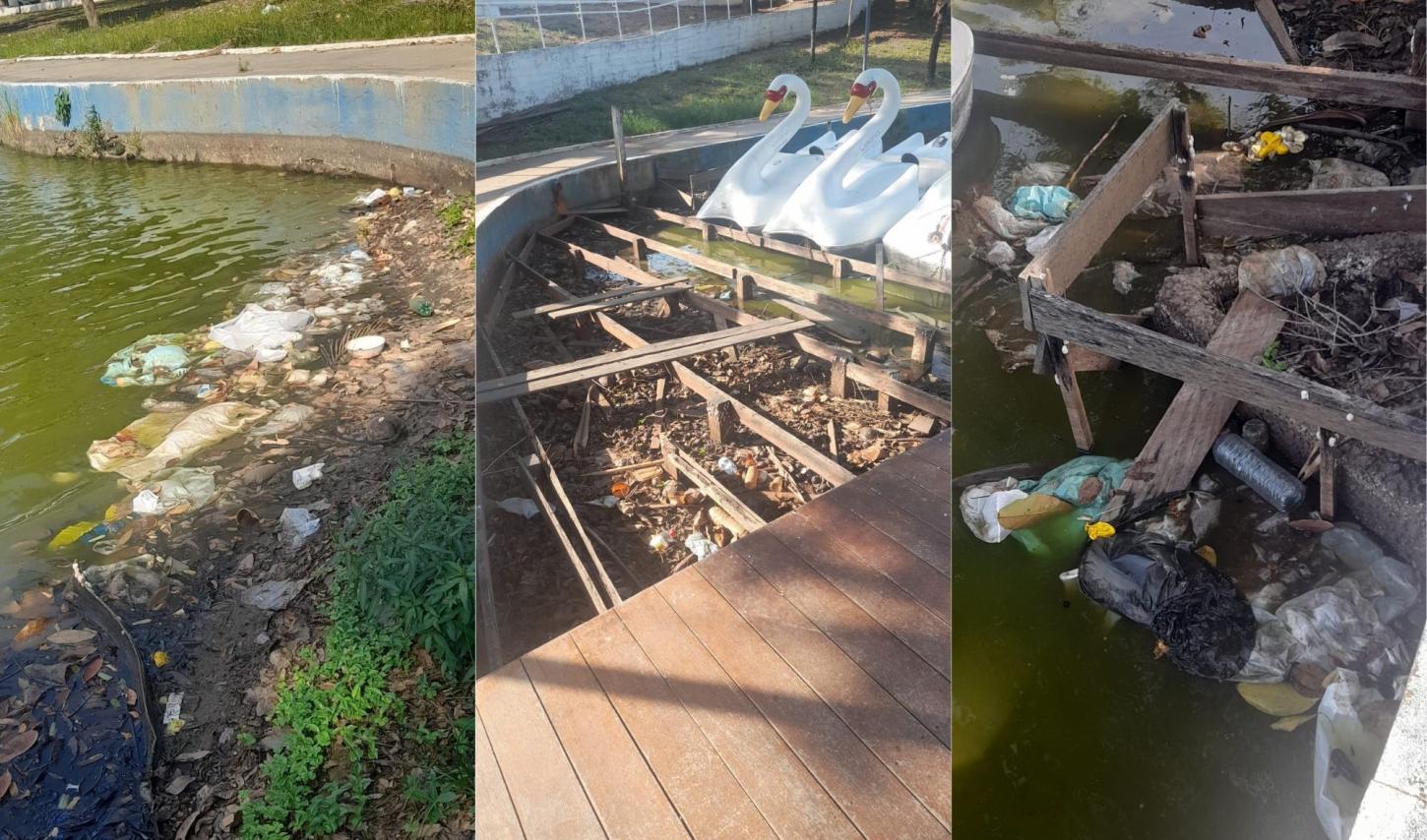 Praça Floriano Peixoto, em Macapá, se transforma em depósito de lixo e moradia de rua