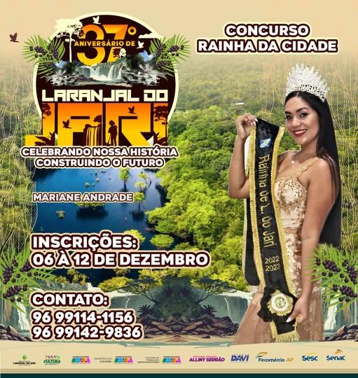 Laranjal do Jari abre inscrições para eleger a Rainha dos 37 anos