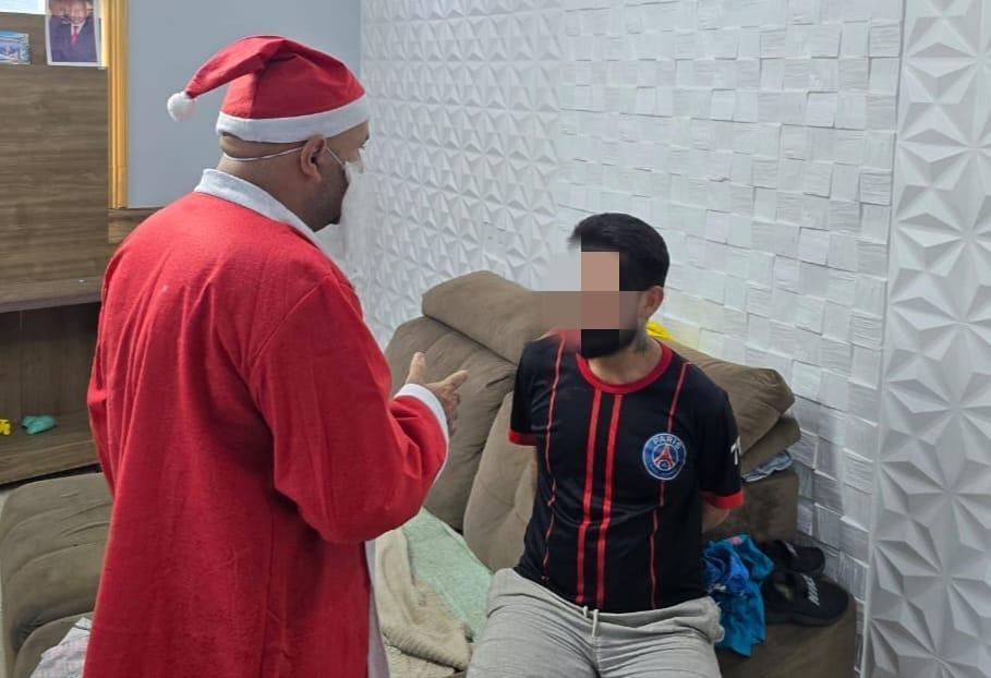 Papai Noel prende foragido da Justiça em operação conjunta entre Amapá e Amazonas
