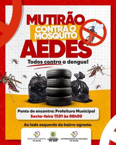 Laranjal do Jari realiza mutirão contra o mosquito Aedes aegypti