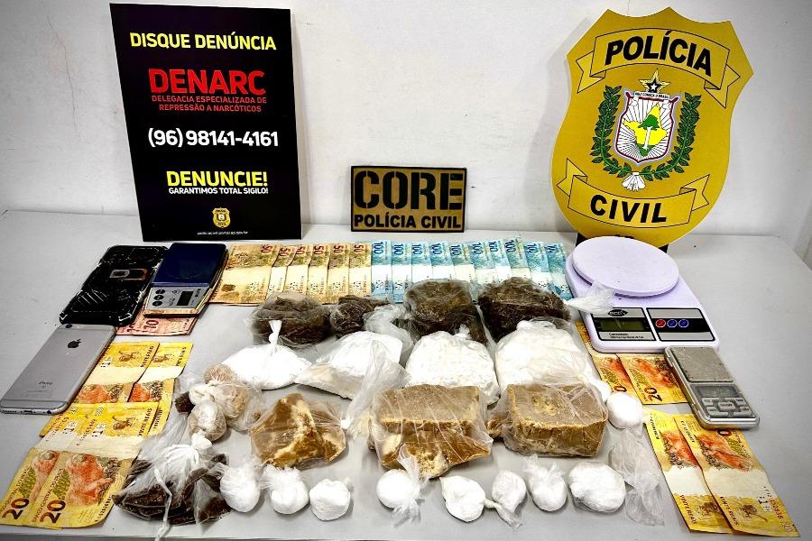 Denarc e Core desmantelam ponto de tráfico no Miracema e prendem dois