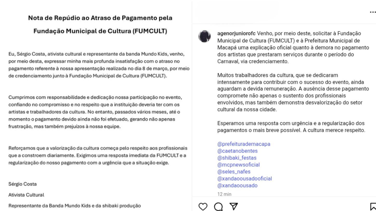 Calvário da arte local: artistas enfrentam meses de espera por cachês da Fumcult