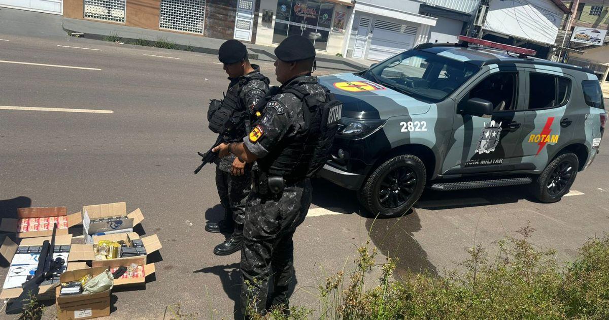 Polícia apreende rifle, luneta e munições em operação no bairro Beirol, Macapá