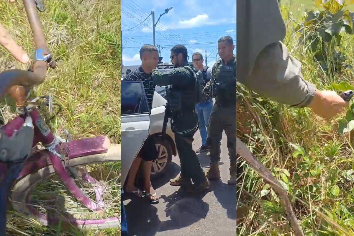Suspeito de matar policial penal é preso e leva policia a arma e bicicleta do crime