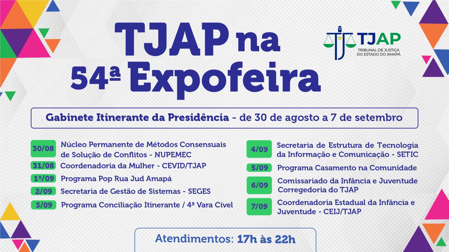 TJAP leva cidadania e serviços de justiça à 54ª Expofeira do Amapá
