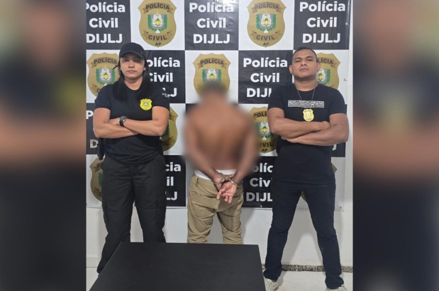 Homem é preso em Laranjal do Jari com três mandados de prisão por estupro e furto