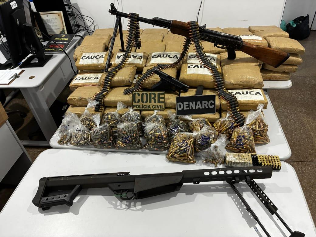 Polícia Civil apreende 138 kg de maconha e arsenal de guerra em Macapá