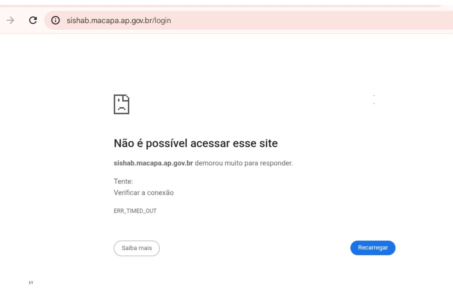 Site do recadastramento habitacional de Macapá trava e ninguém consegue acessar
