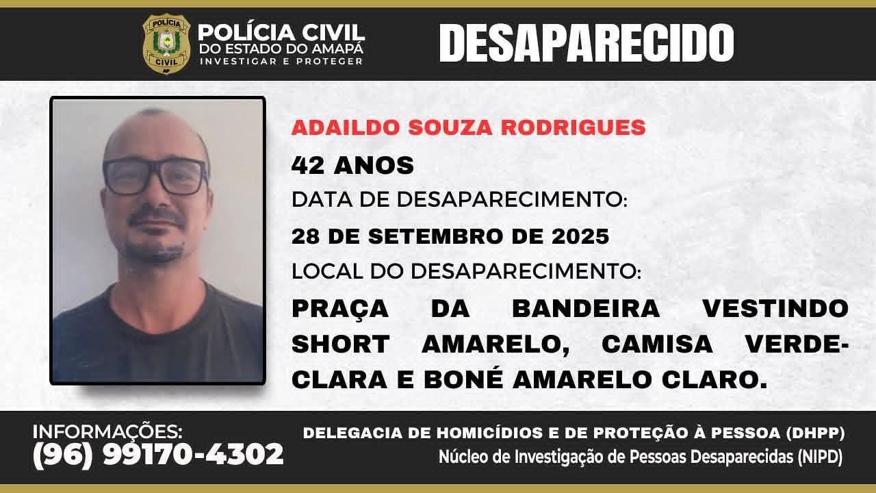 🚨 Urgente: Polícia procura homem desaparecido em Macapá