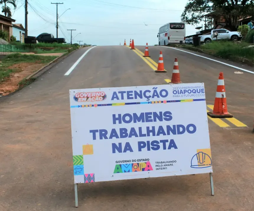 Asfalto novo, faixas e sinalização renovam o município de Oiapoque