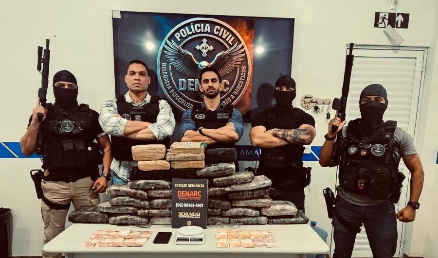 Denarc prende suspeito e apreende 33 kg de drogas em Macapá